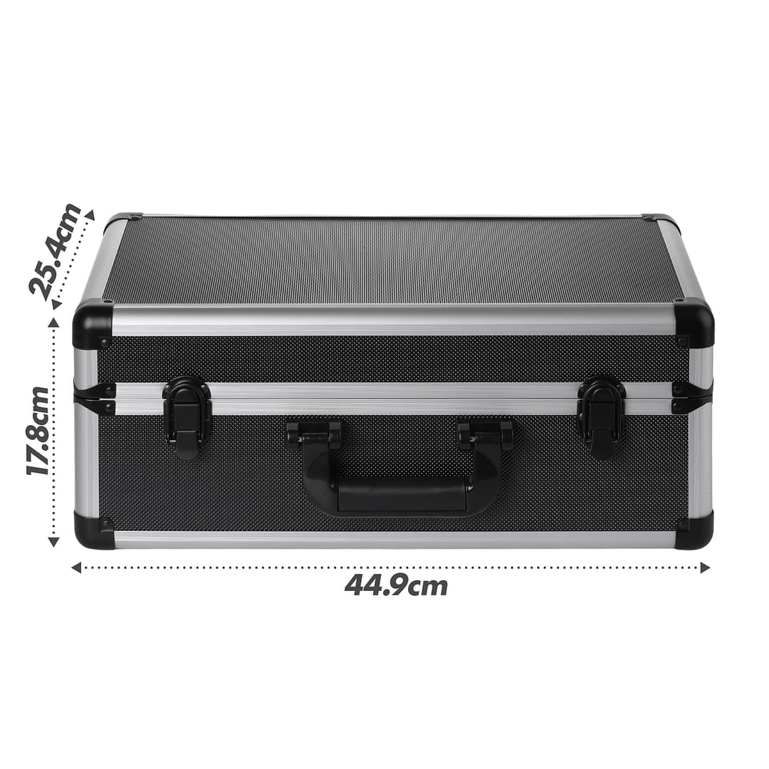 Graded Card Trading Case - 4 Row - Black/Silver - Image 2