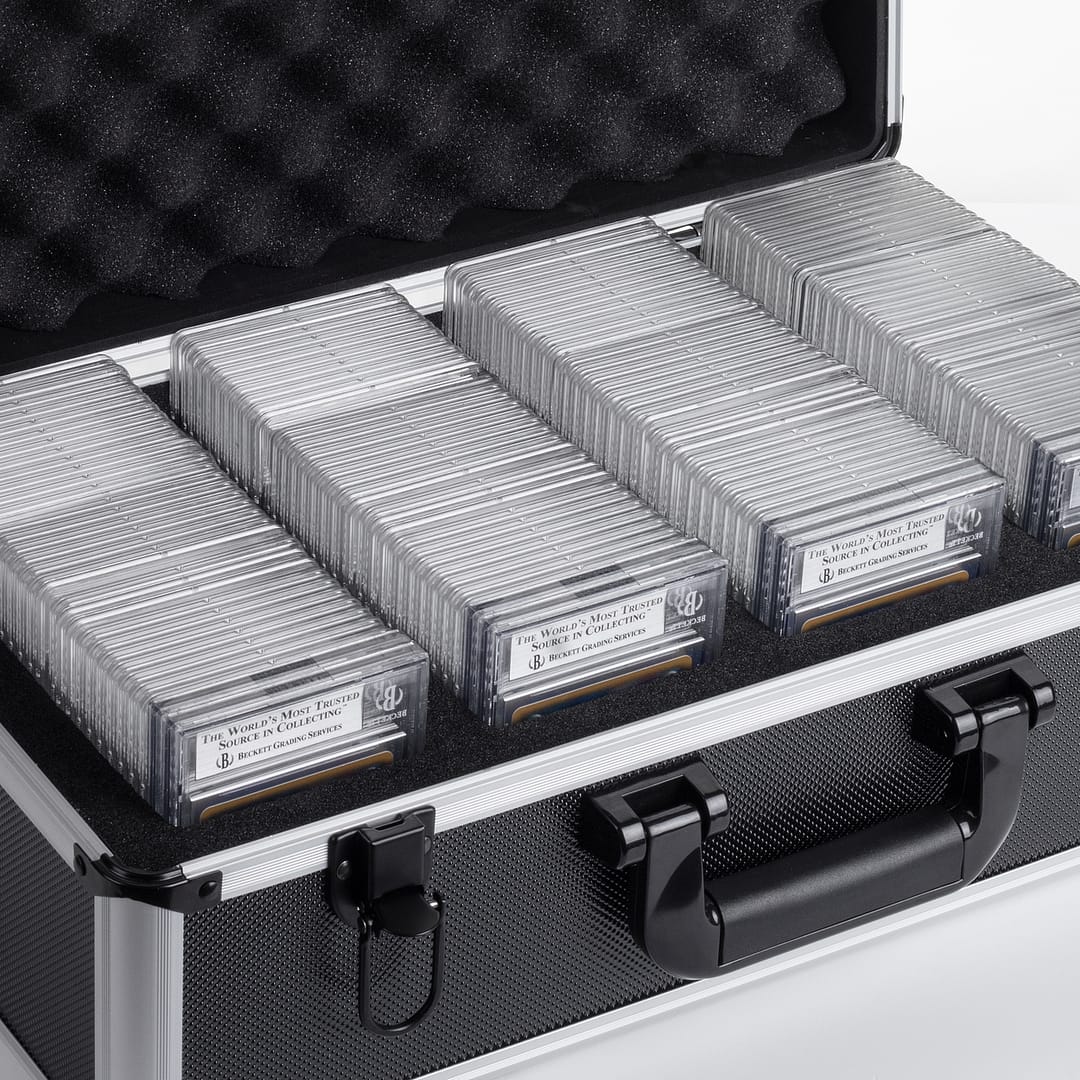 Graded Card Trading Case - 4 Row - Black/Silver - Image 4