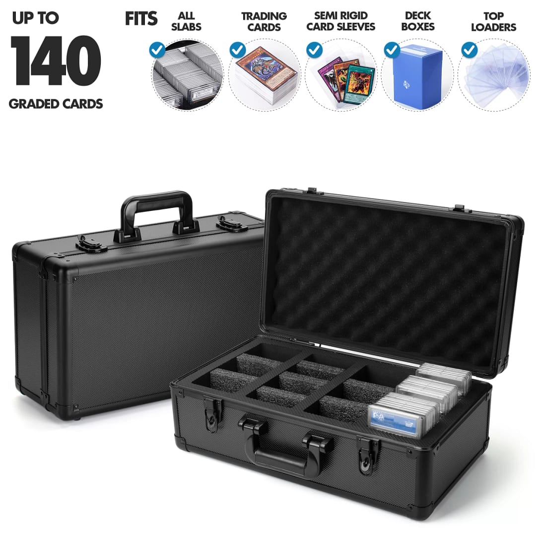 Graded Card Trading Case - 4 Row - Black/Black - Image 5