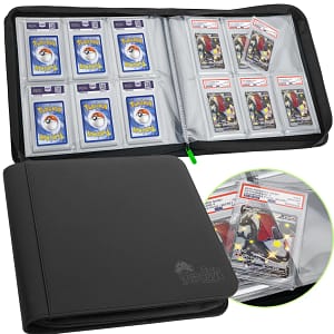 Graded Card 6 Pocket Side-Loading Binder - Black