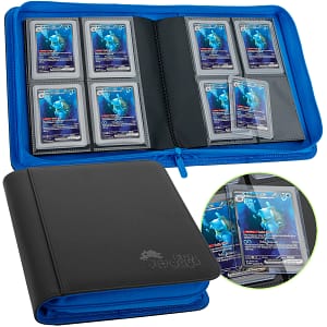 Toploader 4 Pocket Side-Loading Binder - Black and Blue