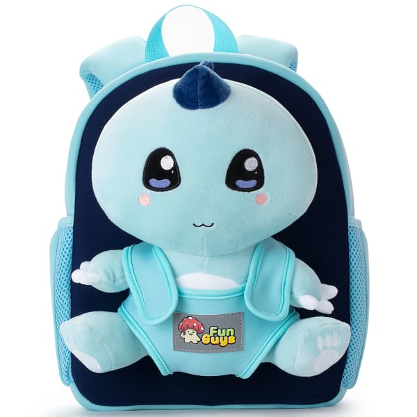 Kawaii Dinosaur Plush Toy and Backpack - Blue T-Rex