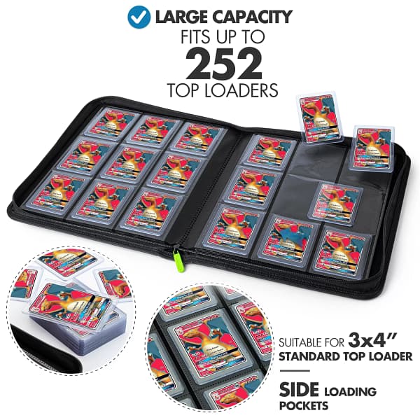 Toploader 9 Pocket Side-Loading Binder - Black - Image 2