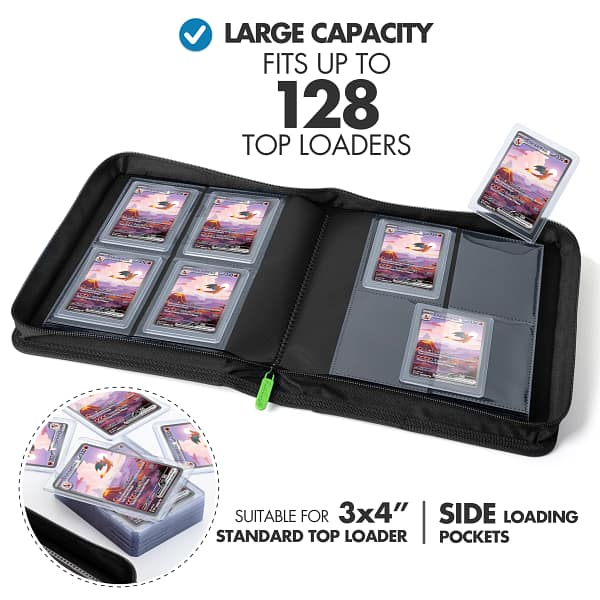 Toploader 4 Pocket Side-Loading Binder - Black - Image 2