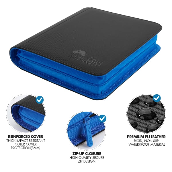 Toploader 4 Pocket Side-Loading Binder - Black and Blue - Image 4