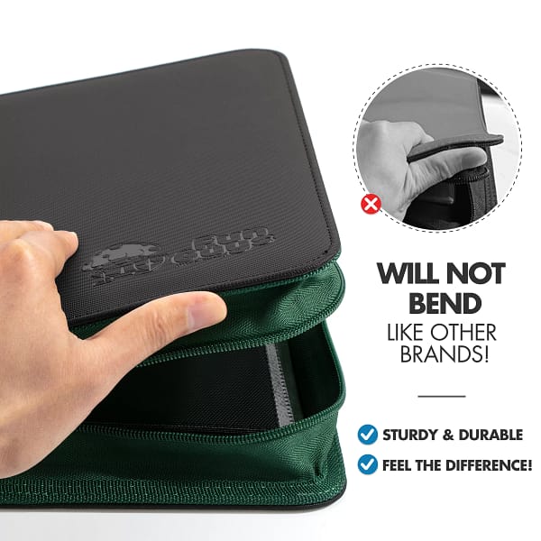 Toploader 4 Pocket Side-Loading Binder - Black and Green - Image 7