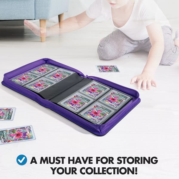 Toploader 4 Pocket Side-Loading Binder - Black and Purple - Image 5