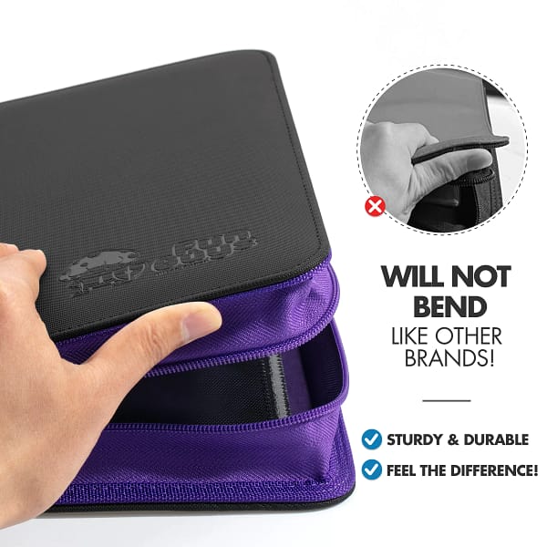 Toploader 4 Pocket Side-Loading Binder - Black and Purple - Image 7