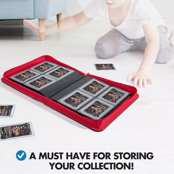 Toploader 4 Pocket Side-Loading Binder - Black and Red - Image 5