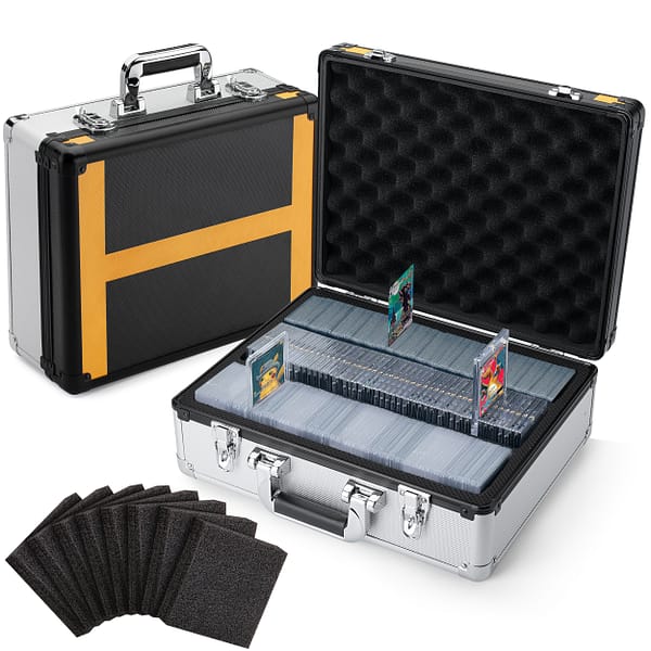 Toploader Trading Case - 3 Row - Black/Gold