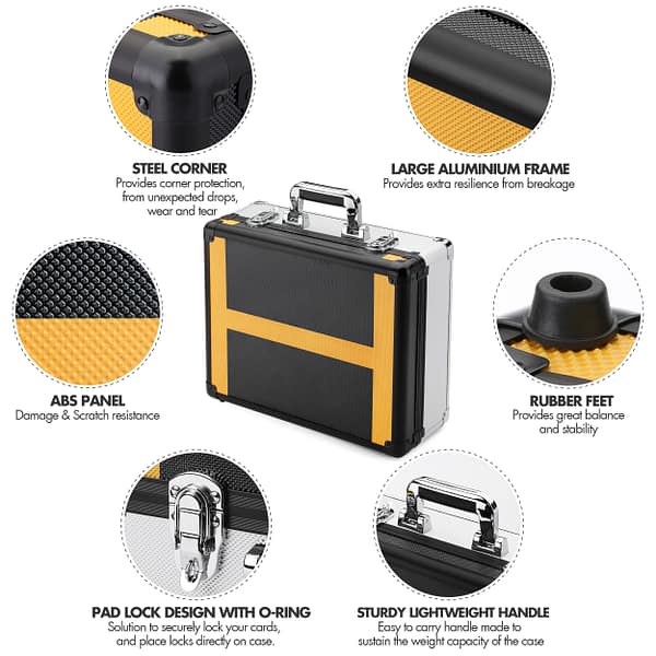 Toploader Trading Case - 3 Row - Black/Gold - Image 5