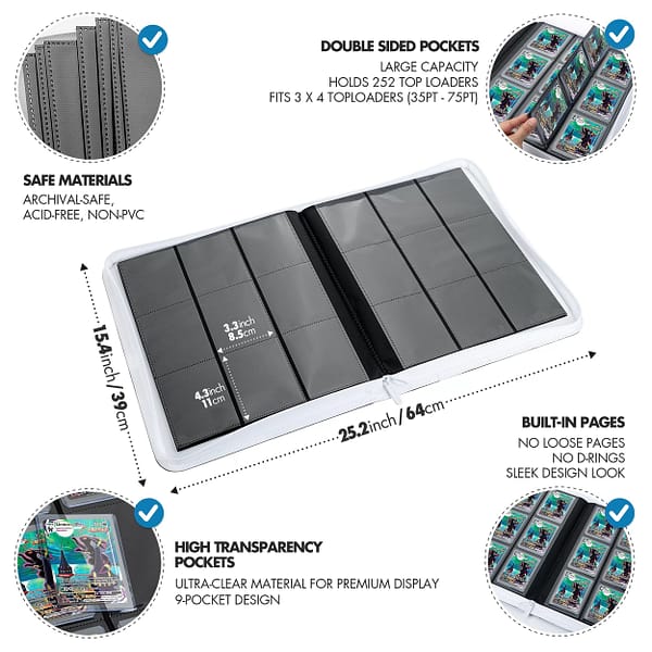 Toploader 9 Pocket SideLoading Binder White Fun Guys